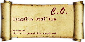 Czigán Otília névjegykártya